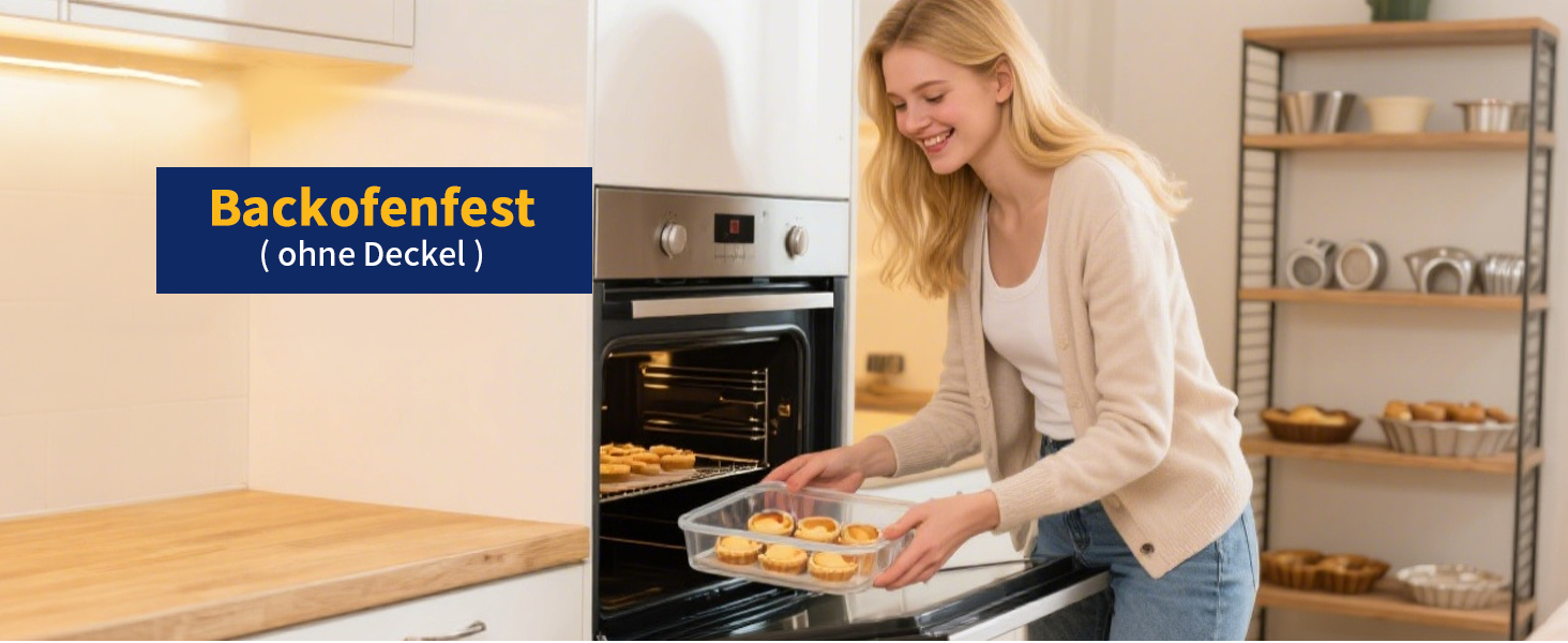 Набір скляних контейнерів для зберігання їжі, 10 шт., з кришками з преміум-пластику, герметичні, BPA-free, блакитні