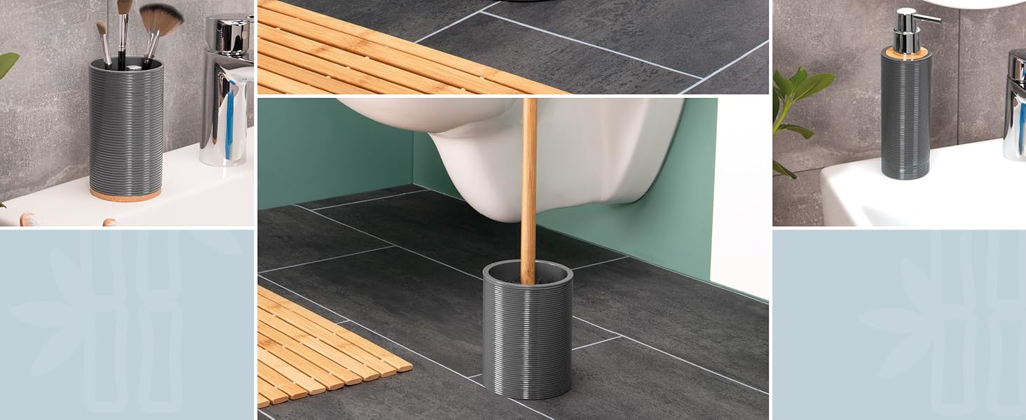 Підставка для мила Bremermann Segno з бамбука та пластику (чорна)