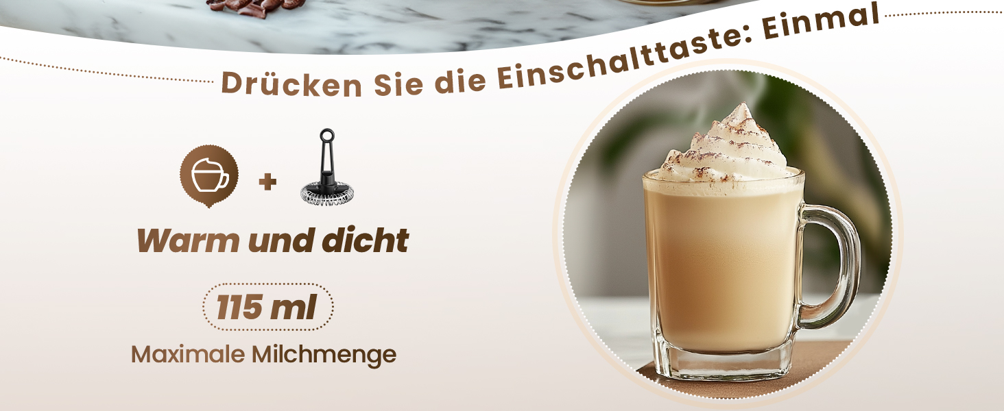 Електричний піноутворювач для молока Morpilot 4-в-1, 240 мл, 400 Вт, з нержавіючої сталі з антипригарним покриттям, для лате макіато та капучино