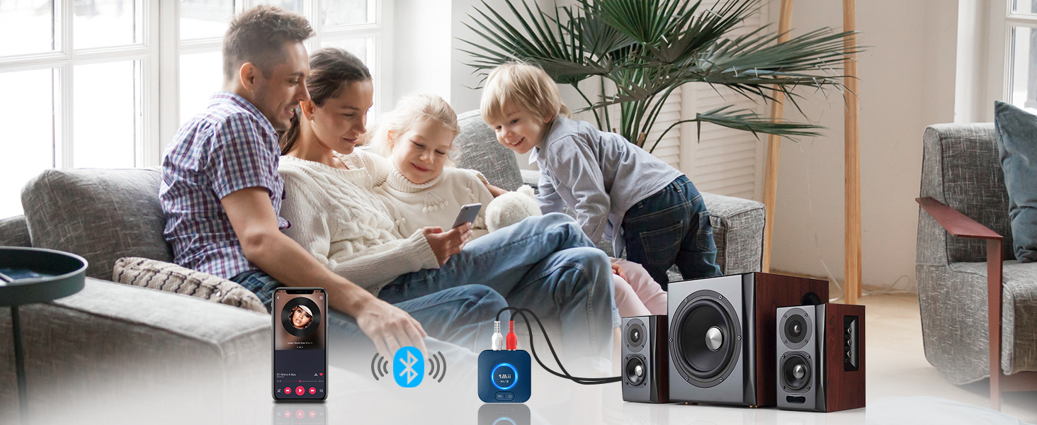 1Mii B06HD Bluetooth 5.1 Аудіоприймач: HiFi, aptX HD, Low Latency, 3.5mm/Cinch, 15 годин роботи