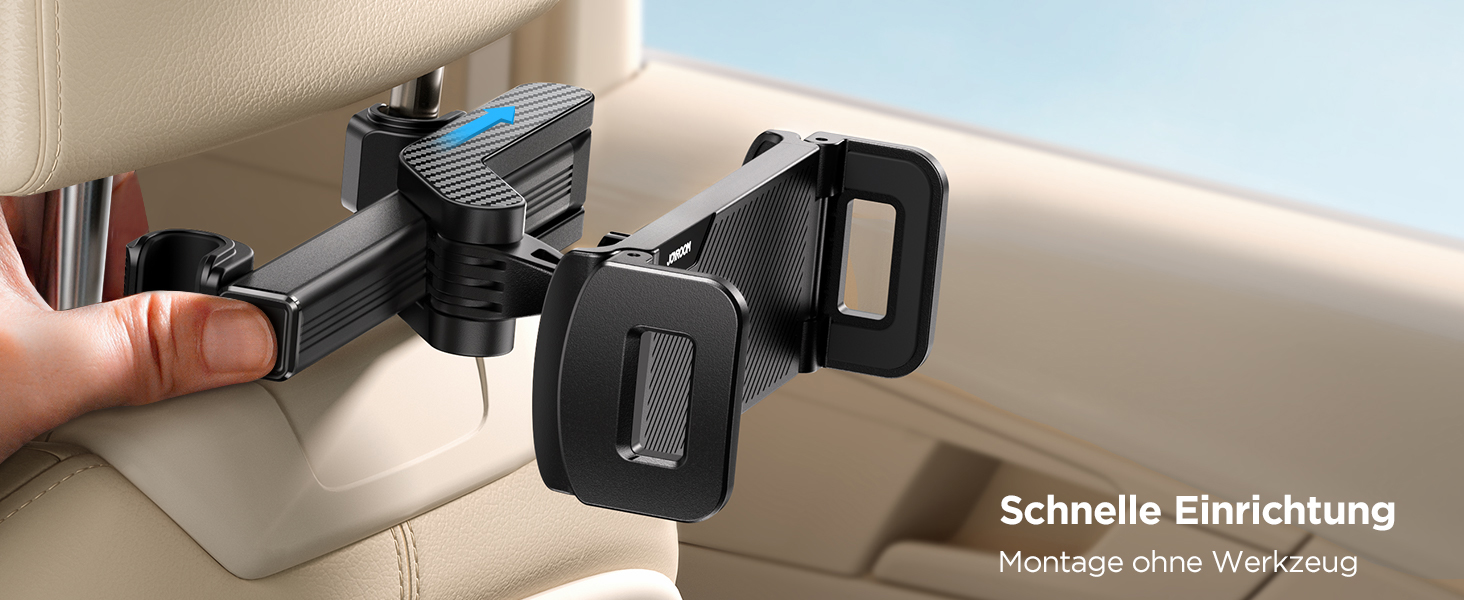 Тримач для планшета Joyroom у автомобіль для підголівника, сумісний з iPad/Galaxy Tab/Fire/Switch (4.7–12.9 дюймів)