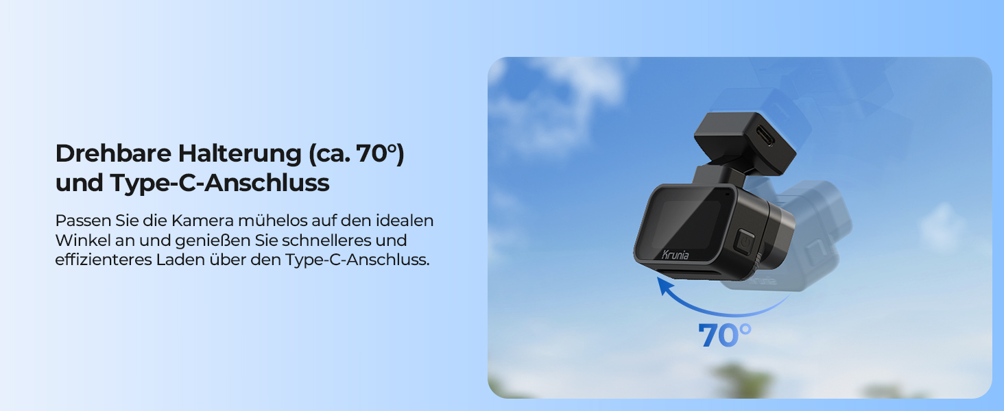 Відеореєстратор Krunia 2K WiFi Mini Dashcam Auto з GPS, CPL, WDR, Нічне Бачення, 24/7, Магнітне кріплення, Superkondensator, 170° Широкий Кут