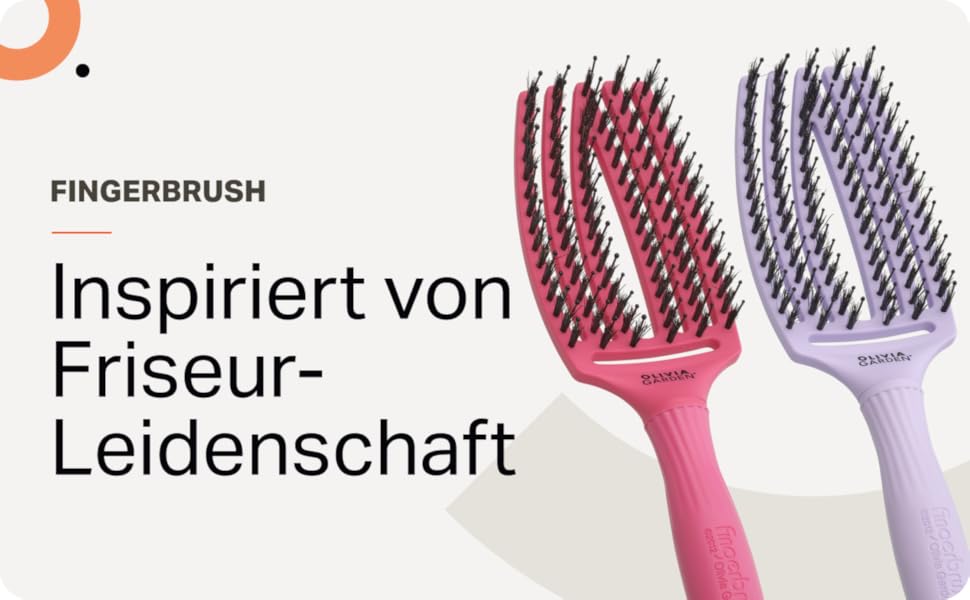 Щітка для волосся Olivia Garden Care Iconic з щетиною кабана та нейлону для блиску та гладкого укладання (лавандовий, середній)