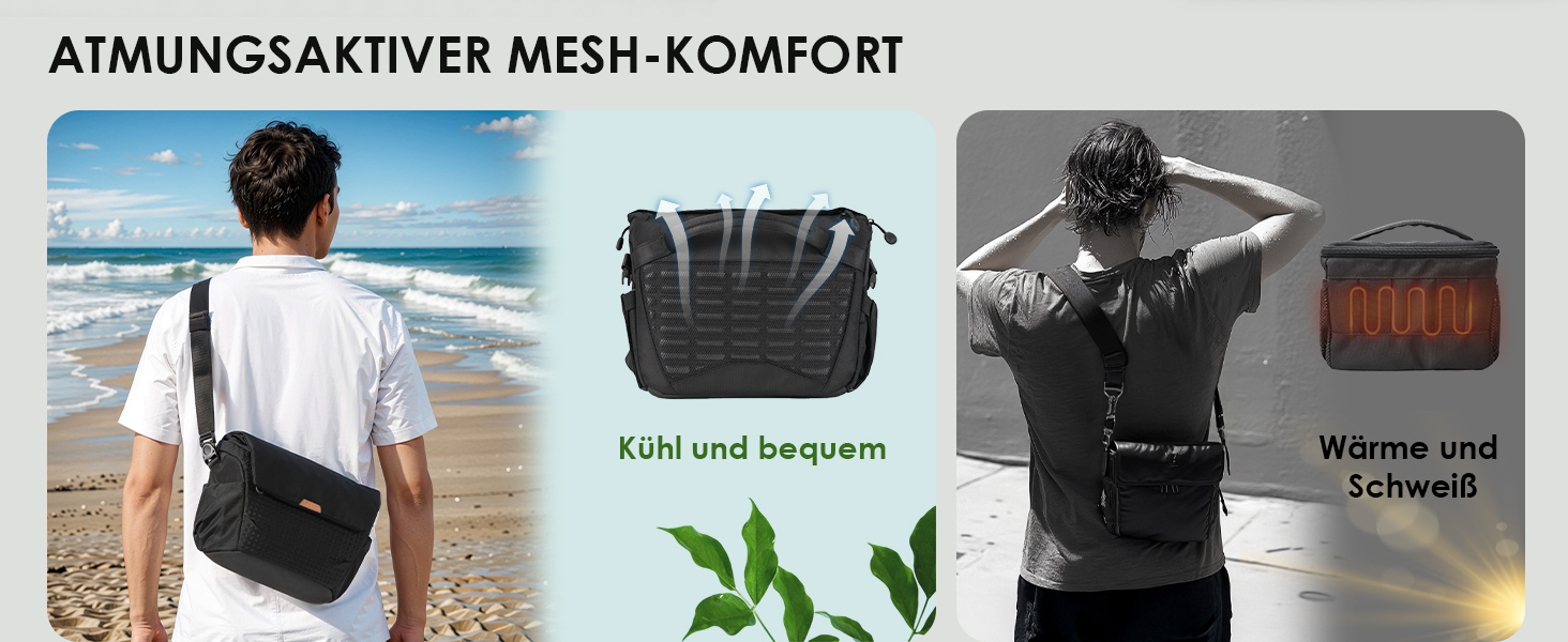 Водонепроникна сумка для камери Thorner - чорна, легка, з регульованим ременем