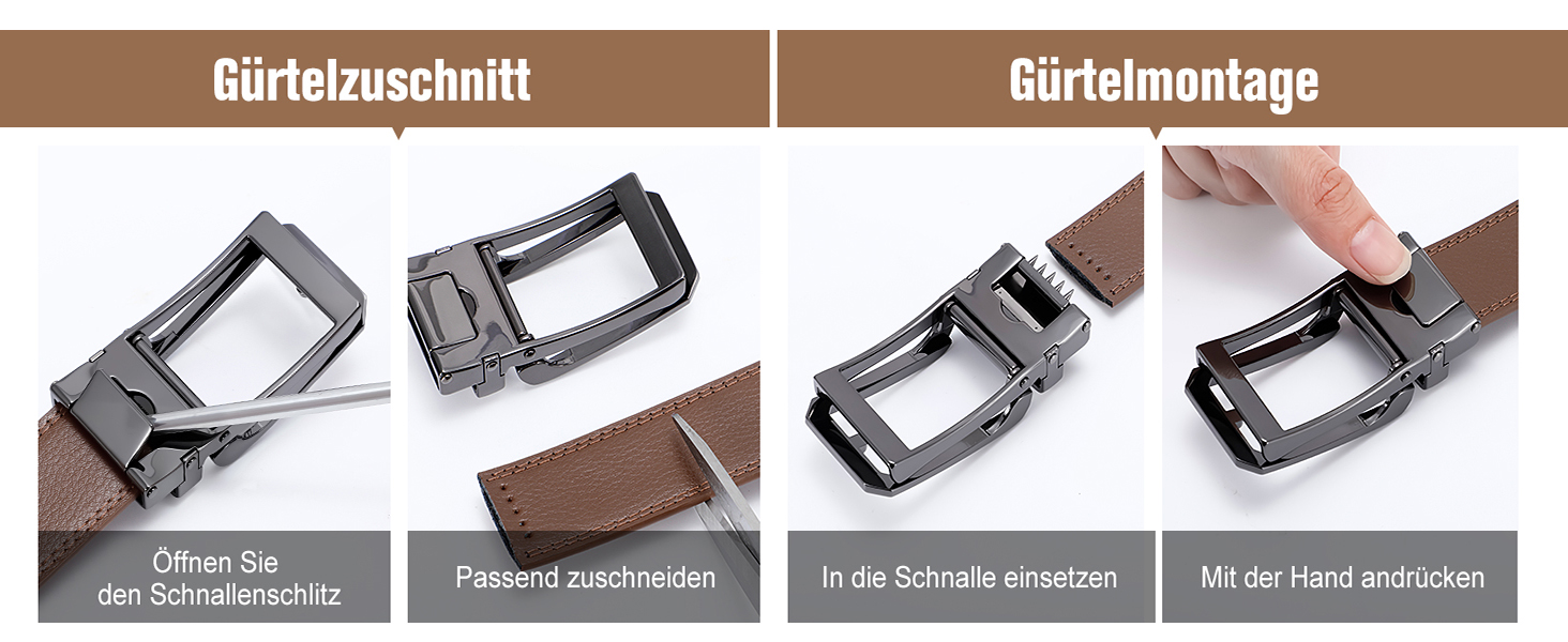 Чоловічий шкіряний ремінь Suosdey з автоматичною пряжкою, без отворів, ширина 30 мм, для ділових костюмів, джинсів та штанів, регульований, для талії 91-100 см