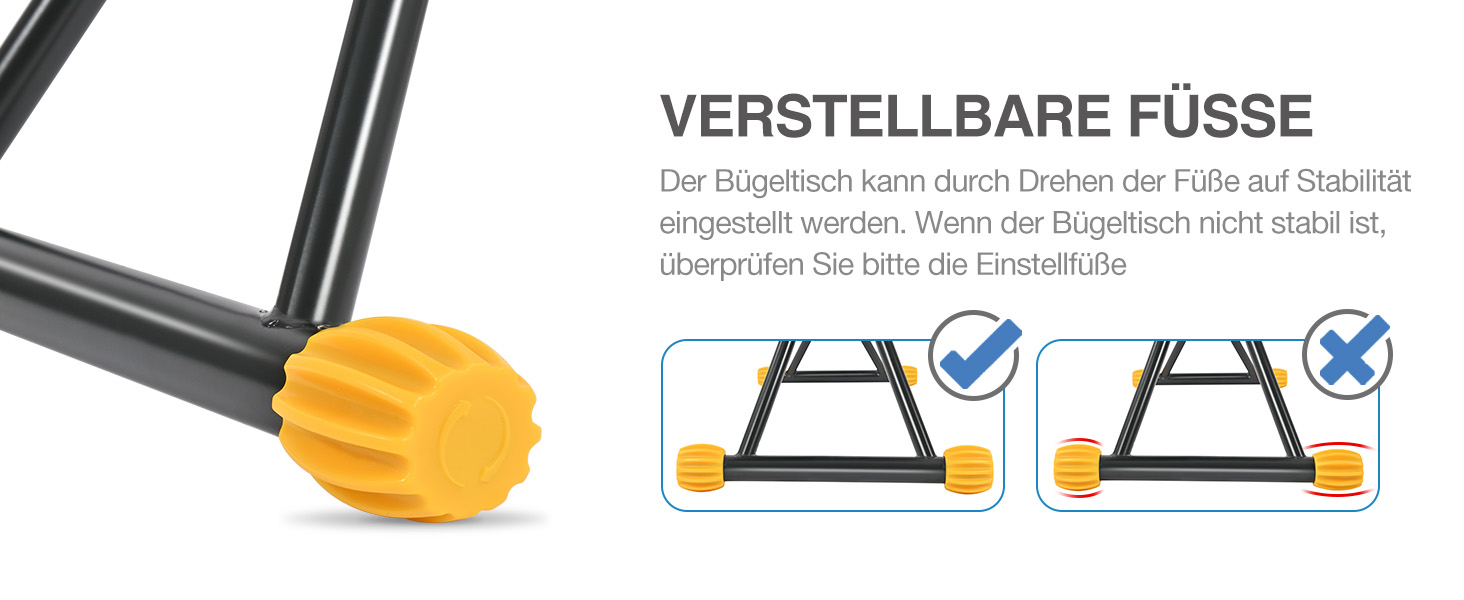 KINGRACK Прасувальна дошка з інтегрованою підкладкою з силікону, компактна та економна, з надзвичайно товстою поверхнею, 7 рівнів регулювання висоти, для підвішування на стіну та у шафу – 38x121 см, жовта
