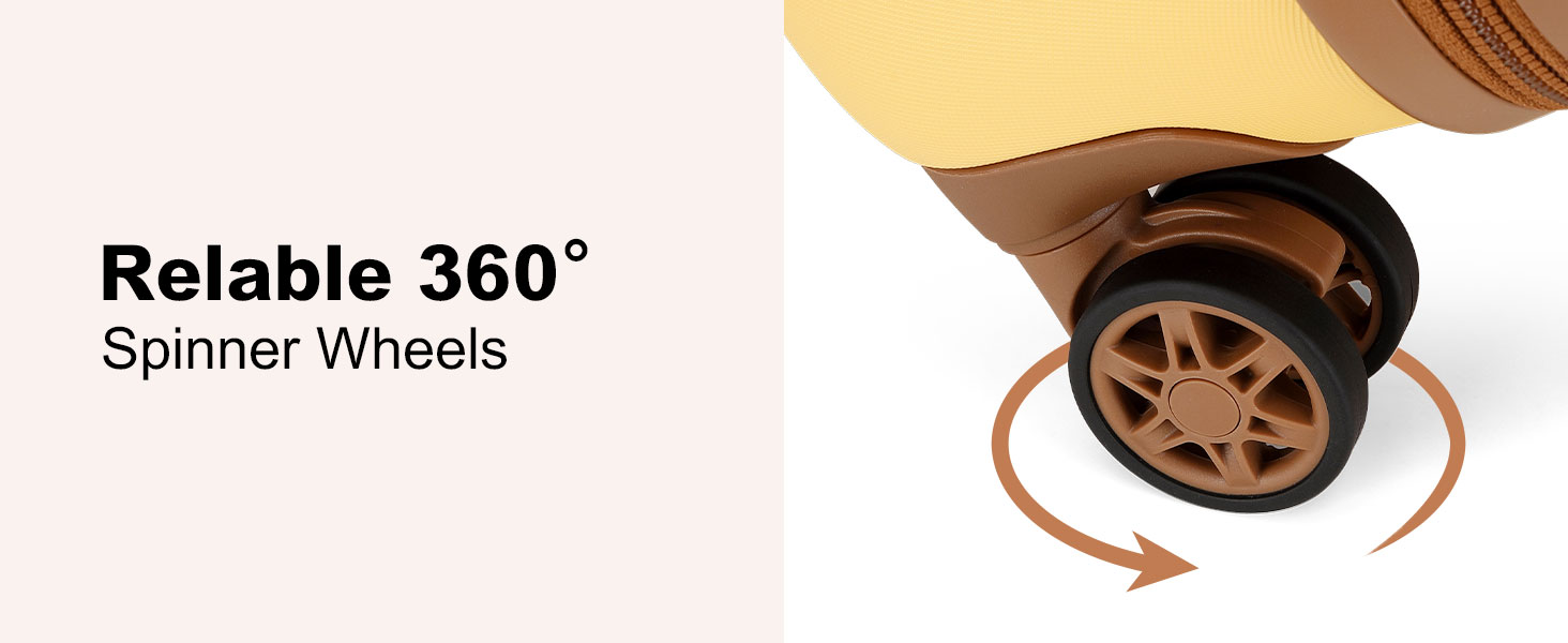 Чохол-валіза KONO з ABS-пластику, 65 x 42.5 x 25.5 см, з TSA-замком, білий, 24'M (жовтий, косметичка+20')