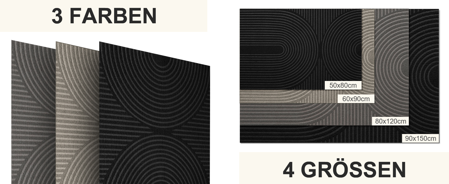 Килимок вхідний FEOMOS 60x90 см, протиковзний вологопоглинаючий килим для дому, передпокою та кухні, чорний