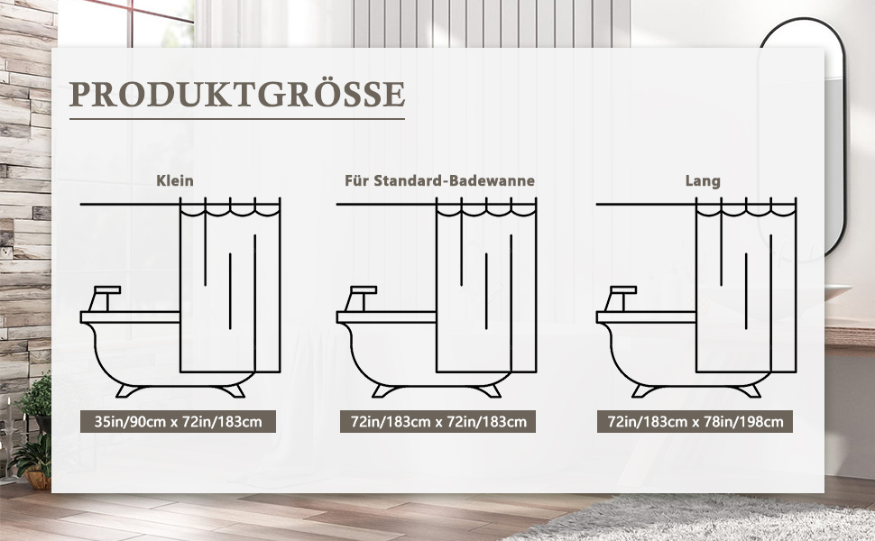 Шторка для душу Waffel з тканини поліестер, 183x183 см (зелена), з 12 кільцями, вологостійка, для ванни та душу