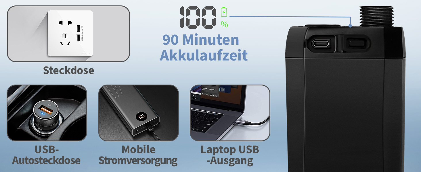 Портативна душова кабіна YOOHBERRYS для кемпінгу, 6000 mAh: мобільний душ з термометром, фільтром та 2м шлангом для відпочинку на природі, автомийки, пляжу та подорожей