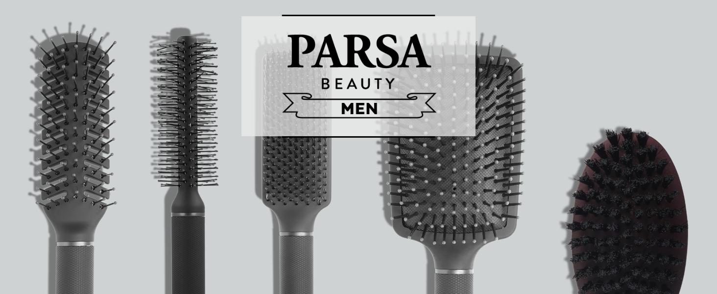 PARSA Beauty Men Фен-щітка для об'єму волосся - антистатична, з карбоном, для чоловіків