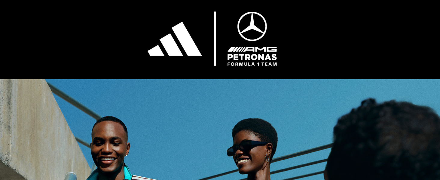 Чоловіча толстовка-худі adidas Mercedes-AMG Petronas Formula 1 Team DNA на блискавці, чорна/м'ятна, розмір L