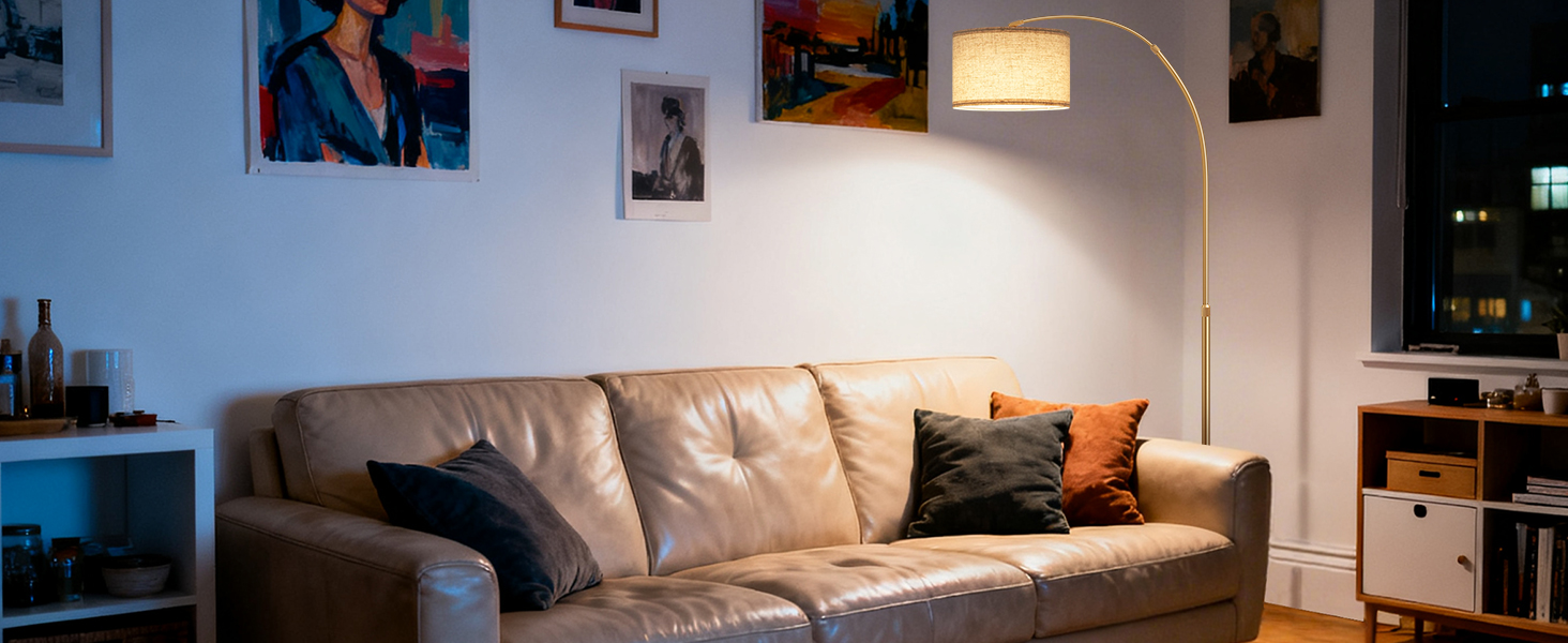 Стельова лампа для вітальні з поличкою, 3-хламкова, вінтажний стиль, бохо, з дерева, з вимикачем на ніжці, E27, ретро, коричнево-бежева ZEF53LDD05