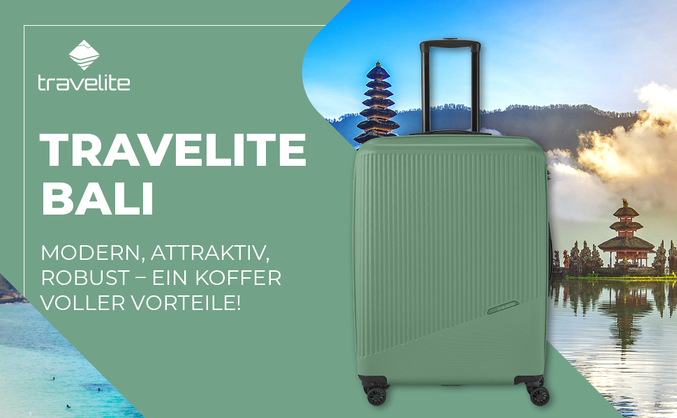 Чохол-валіза Travelite Bali, середній, 65 літрів, зелений, з TSA замком