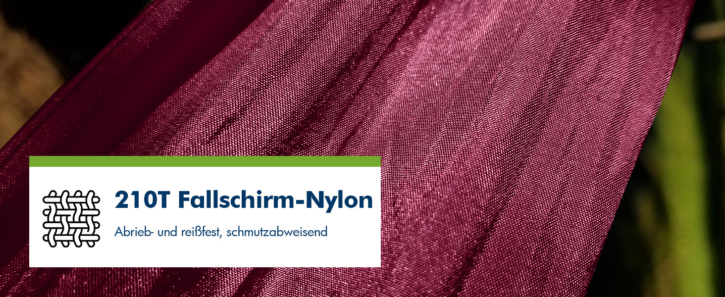 Гніздо-гамак для відпочинку на відкритому повітрі: двомісний, 300 x 200 см, ультралегкий, 300 кг, нейлон, дихаючий, для кемпінгу, відпочинку в саду та на пляжі (Бургунді)