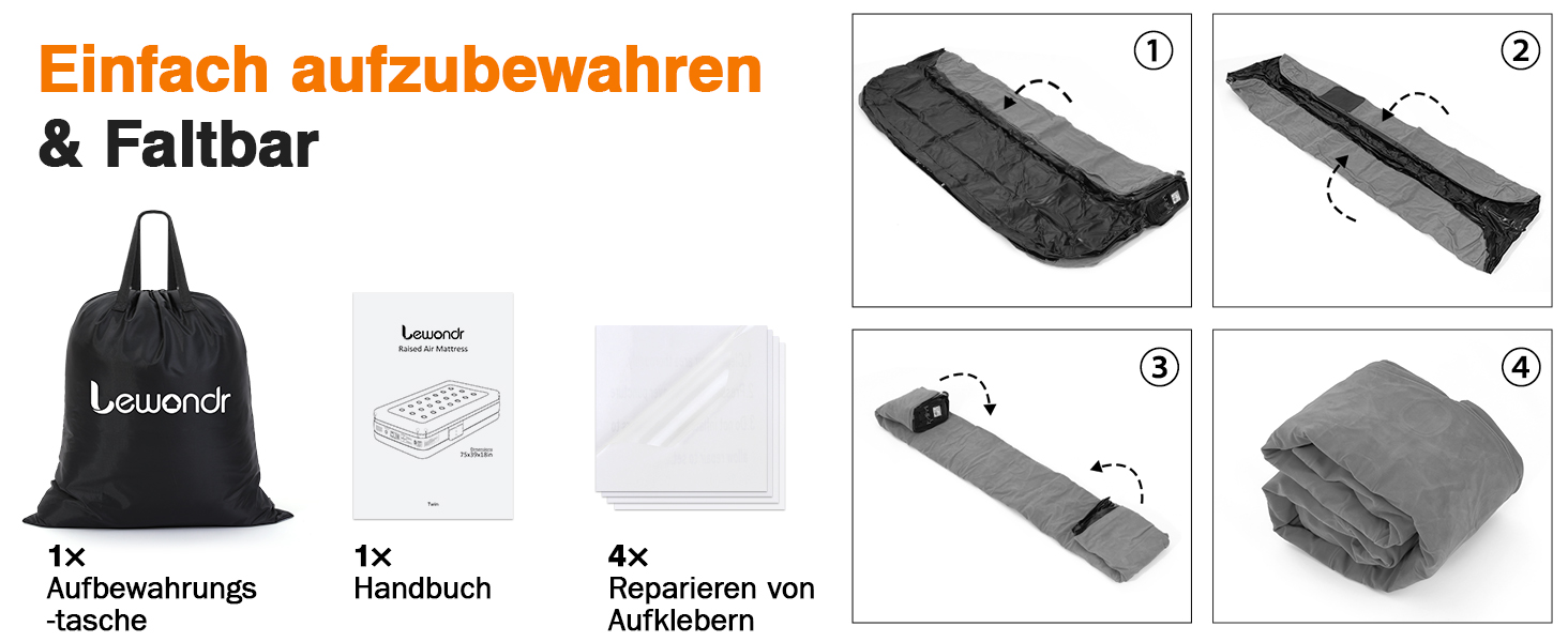Надувне ліжко Lewondr на 2 особи з вбудованим насосом, 203x152x46 см, сірого кольору. Комфортна повітряна матрац для дому, відпочинку, кемпінгу та гостей. Максимальне навантаження 300 кг.