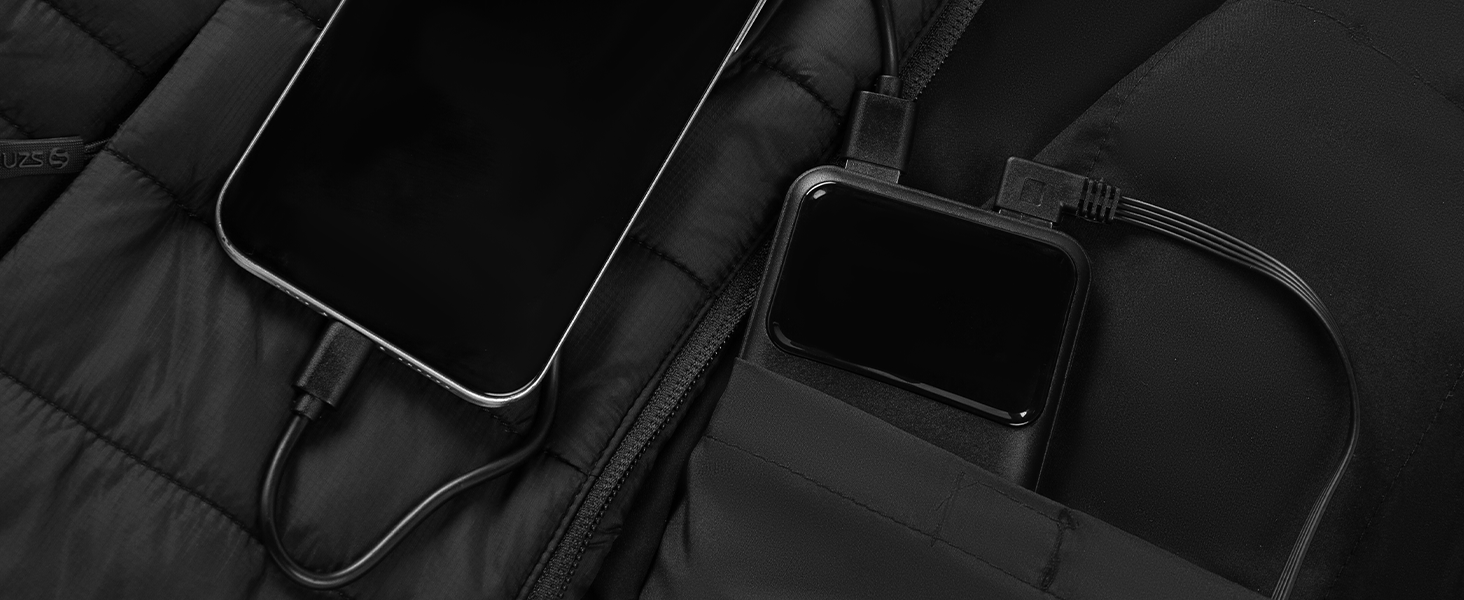 Обогревна жилетка для жінок SZNX з акумулятором – Електрична жилетка з 6 зонами обігріву та 3 рівнями нагріву – Тепла жилетка для зими, активного відпочинку, повсякденного носіння та офісу