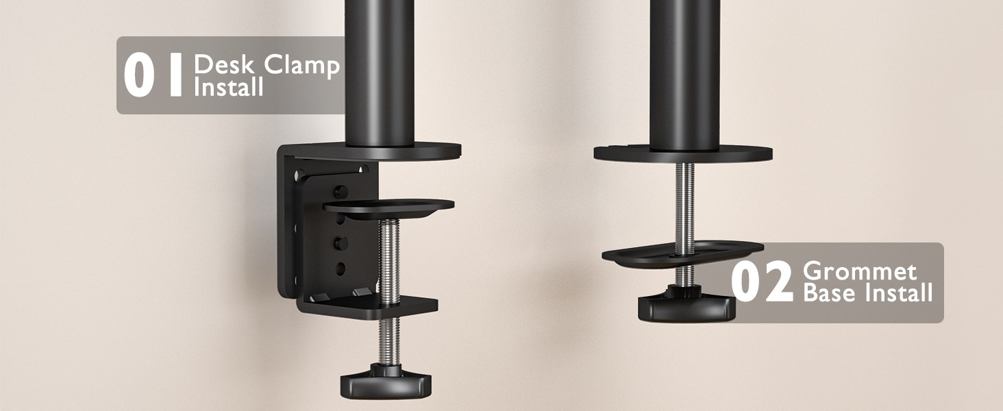 Кріплення для монітора BONTEC, 13-32 дюйми, до 10 кг, регульоване, настільне, VESA 75x75/100x100, чорне