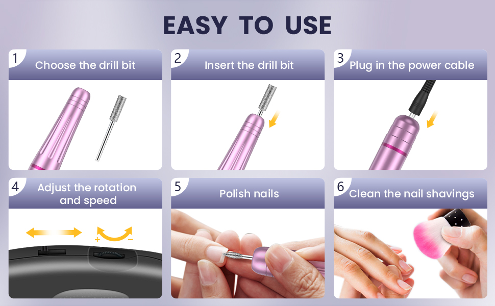 Електричний набір для манікюру та педикюру Nagelfräser 11 в 1: фрезер, полірувальник, 20000 об/хв, для гель-лаку, акрилу, шліфування