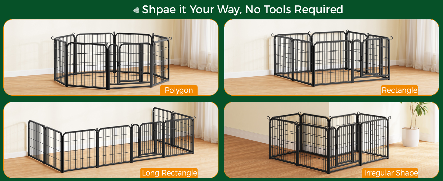 Лягу для цуценят Yaheetech, 12 секцій, 63 см, з 2 дверцятами, автоматичним замком, розкладний, для квартири та саду