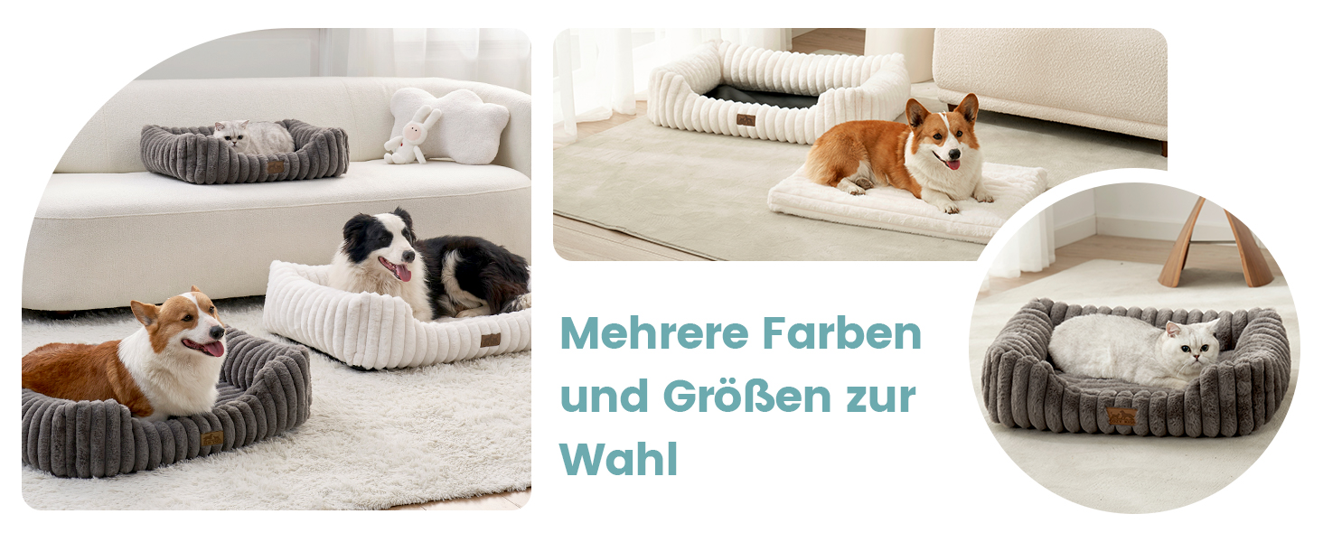 Ортопедичне собаче ліжко COZY KISS: м'яке, миється, для собак маленьких та середніх порід, бежеве, 76x58x18 см