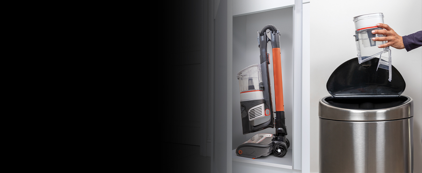 Бездротовий пилосос Shark IZ201EU з рушником, оранжевий: 40 хвилин роботи, Anti Hair Wrap, 0.7 л, 26x24.5x118 см