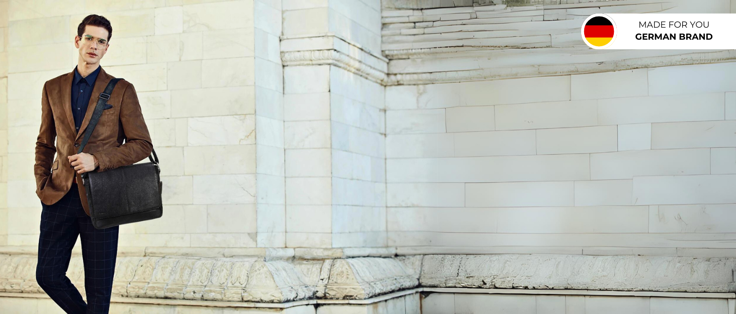 Чоловічий шкіряний гаманець WildHorn Antlers Hunter Blue