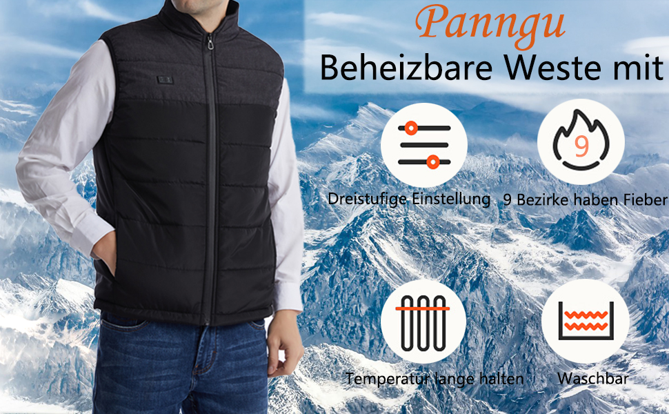 Обогреваемая жилетка з Powerbank M, куртка з підігрівом, чоловіча/жіноча жилетка з підігрівом - тепла жилетка з акумулятором