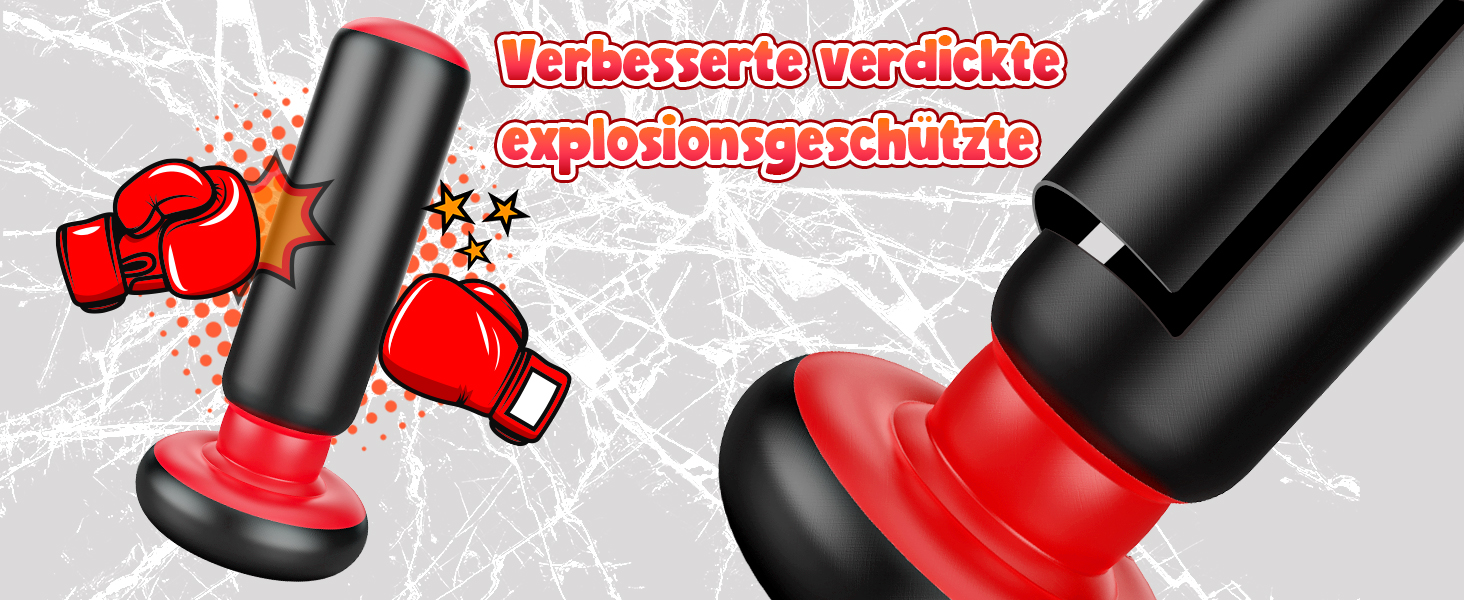 Інтерактивна дитяча боксерська груша з підсвіткою та звуком, надувна, з рукавичками, для хлопчиків 6-12 років, червона