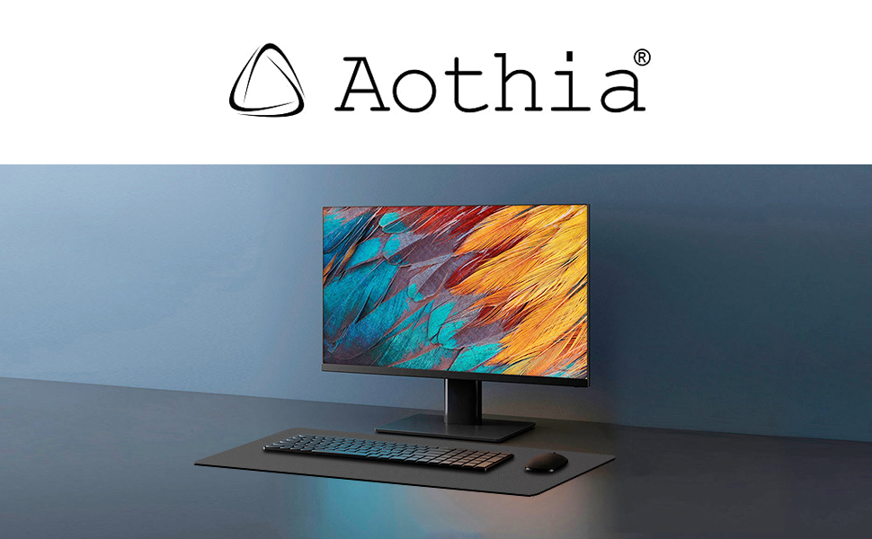 Підкладка на стіл Aothia, килимок для миші, офісна, з PU-шкіри, водовідштовхувальна, 60x35 см, оливковий