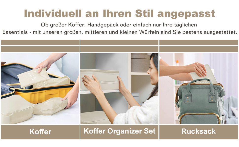 Органайзери для валізи OBSGUMU, набір 9 шт. - Packing Cubes для подорожей, косметичка, набір для подорожей