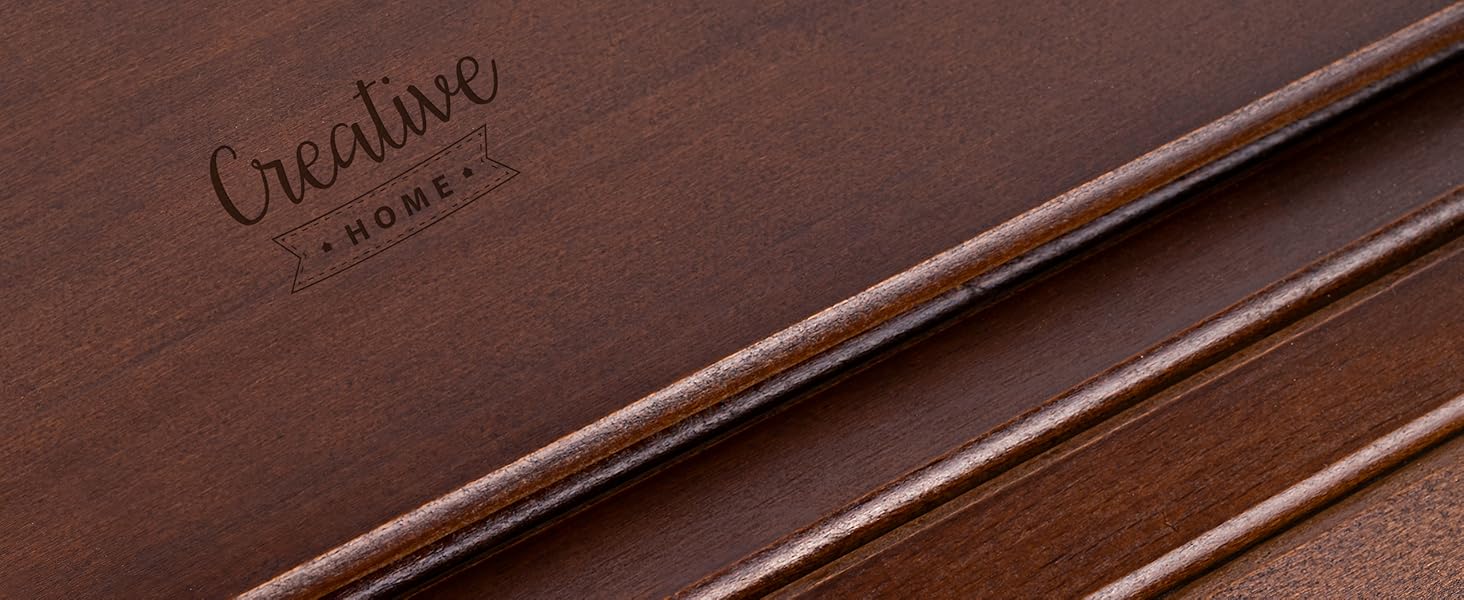 Дерев'яний хлібний ящик Creative Home | 38 x 28,5 x 17,5 см | Для хліба, булочок, тортів | З відкидним кришкою | Натуральний | Підходить для будь-якої кухні (колір: коричневий)