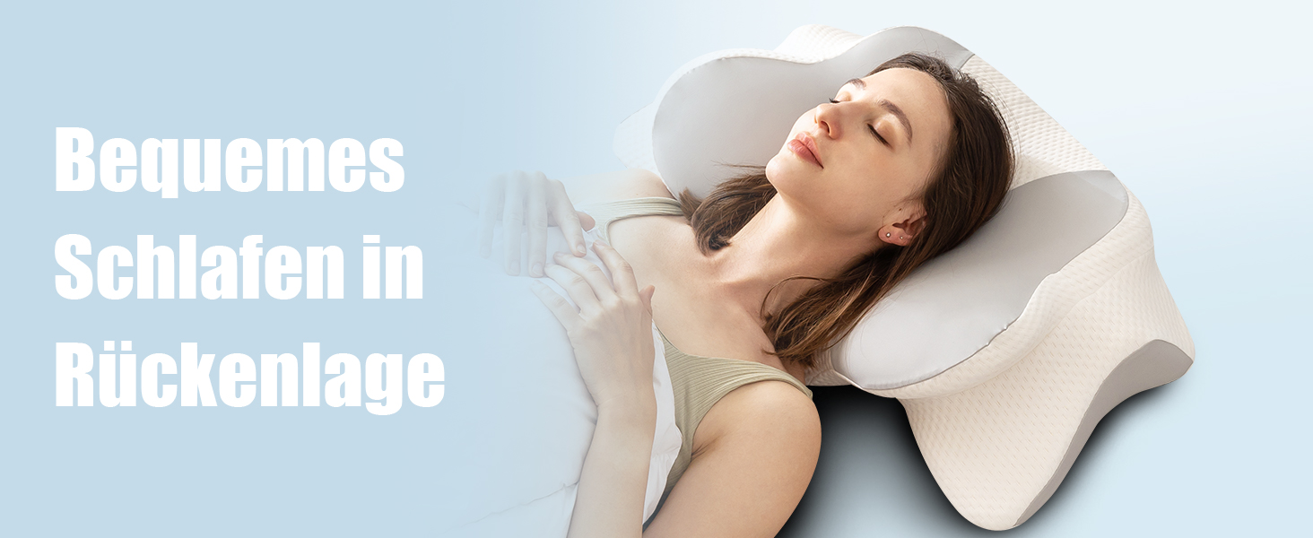Uniency Orthopedic Memory Foam Anti-Snore Pillow - Ergonomic Neck Support Pillow for Side, Back & Stomach Sleepers (Gray)
