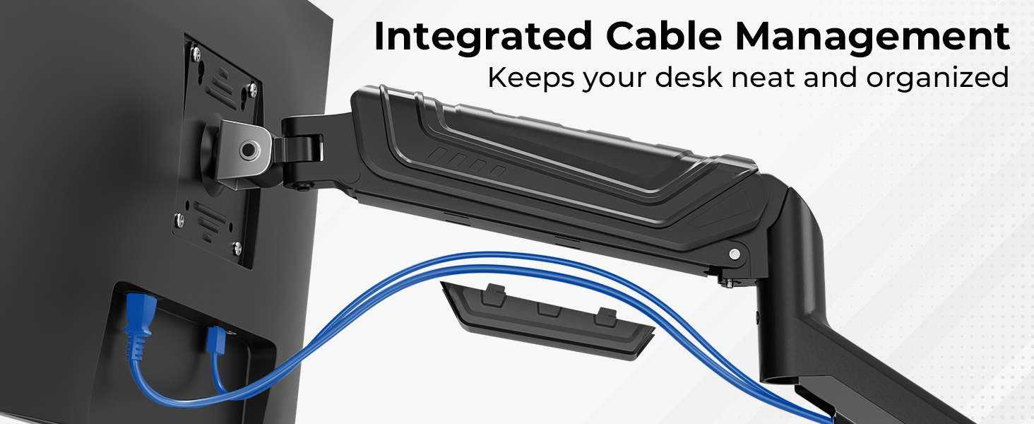 Підставка для монітора BONTEC для 2 моніторів, 14-34 дюйми, газліфт, VESA 75/100, регульована, поворотна, 360°, ергономічна, з кабелеуправлінням, для дому/офісу та геймінгу
