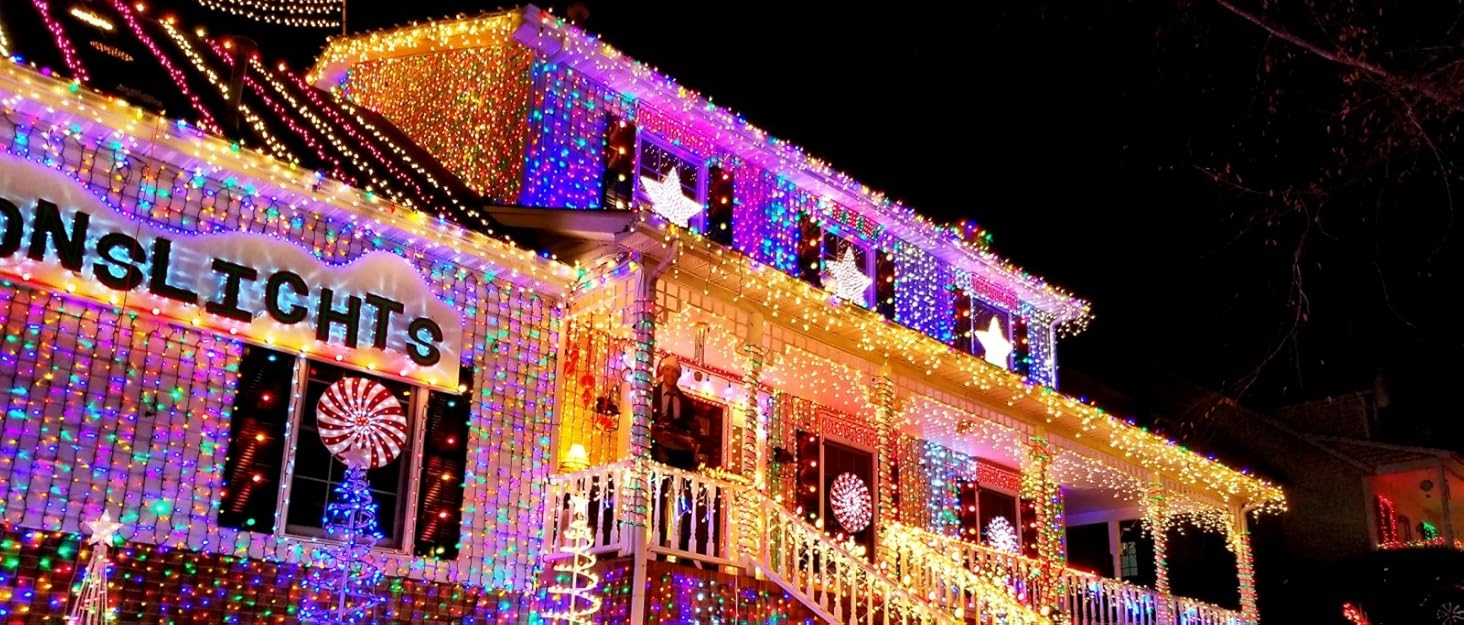 Гірлянда світлодіодна святкова BrizLabs, 40м, мідний дріт, 400 LED, 8 режимів, для дому, саду, балкону, вечірки, тепле біле світло, вологостійка