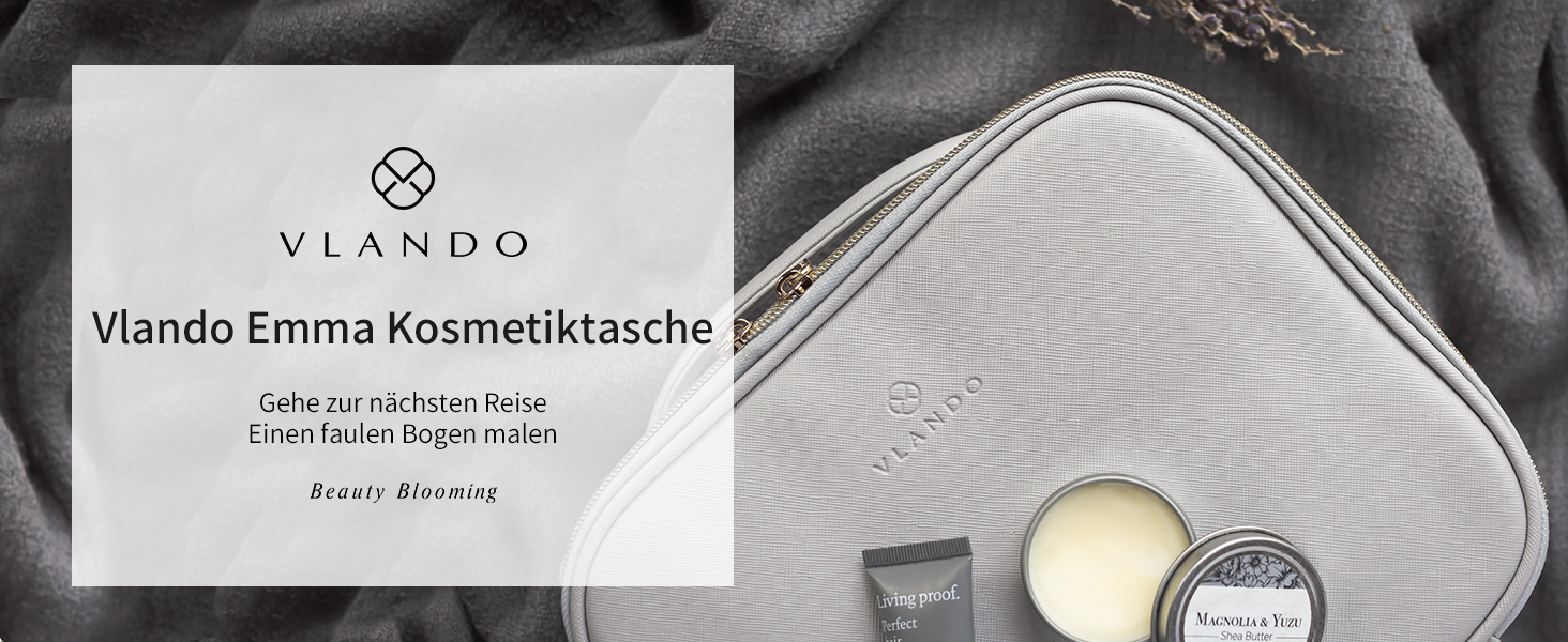 Чемоданчик для косметики Vlando, дорожній, великий, водонепроникний, для жінок, чоловіків, дівчаток, синій, з організатором