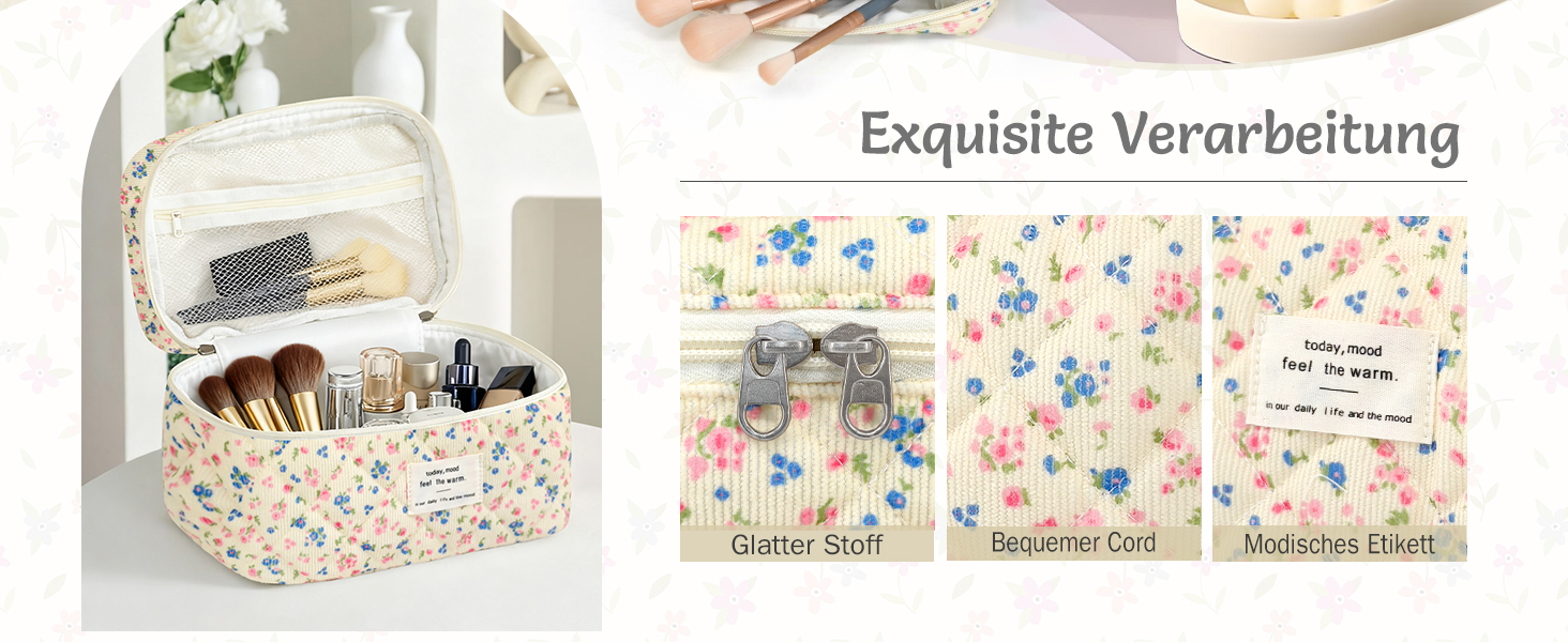 Набір косметичок для жінок: 3 шт. для макіяжу, подорожей та повсякденного використання. Великі косметички для дівчат та жінок