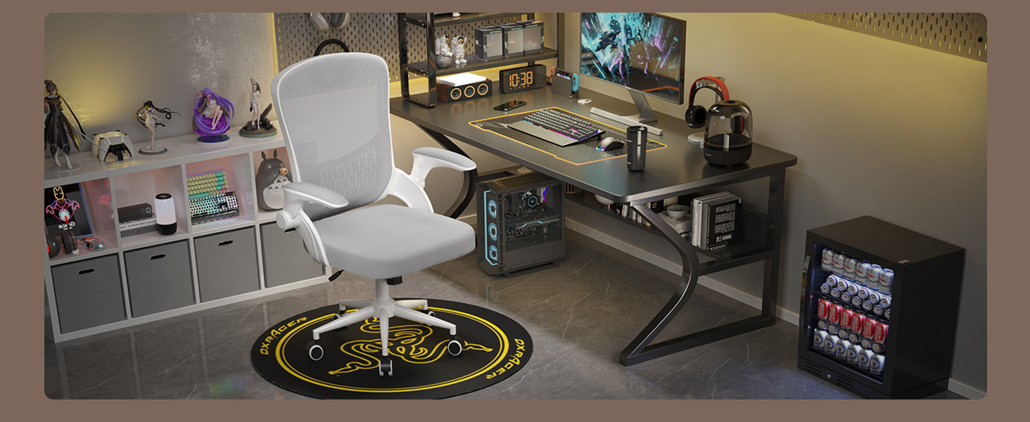 Офісний стіл Naspiro Ergonomischer Bürostuhl з регульованими підлокітниками, підтримкою попереку та дихаючою сіткою, сірий (без підголівника)