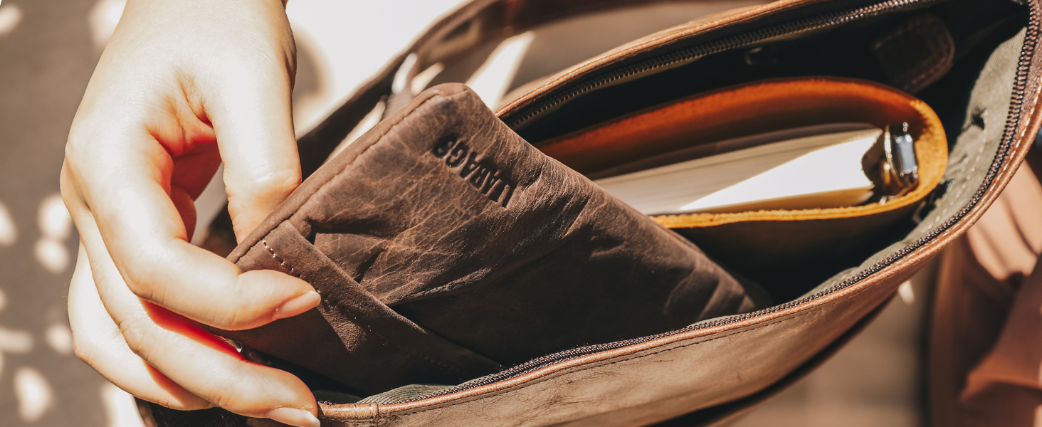 Сумка для ноутбука Leabags Leder Aktentasche (16 дюймів) з натуральної шкіри. Офісна сумка-месенджер через плече для чоловіків та жінок, темно-коричнева