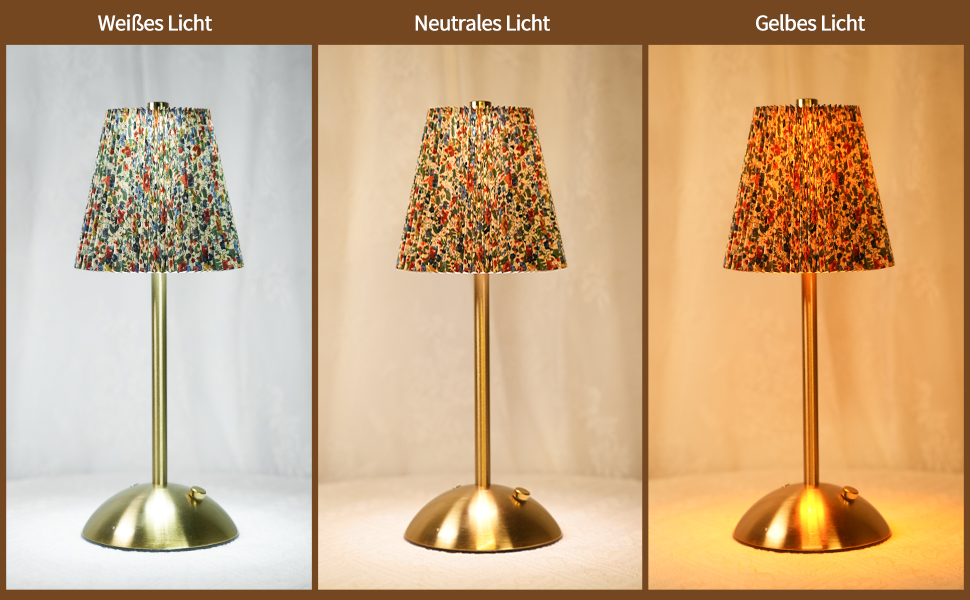 Світлодіодний настільний світильник бездротовий з димером, 3 режими кольору, акумуляторна лампа на стіл Kunterbunt B (2 шт.) для спальні, ресторану, читання