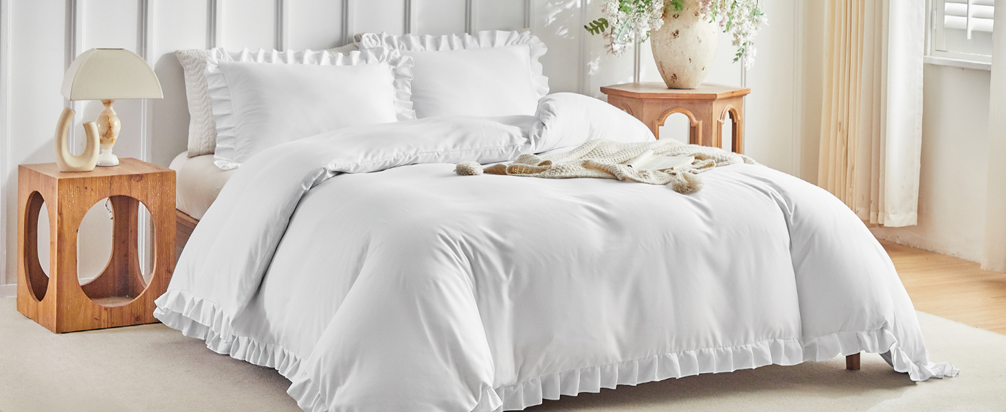 Комплект постільної білизни Lekesky 135x200 (4 шт.) - сірий, квітковий принт, поліестер мікрофібра, з блискавкою