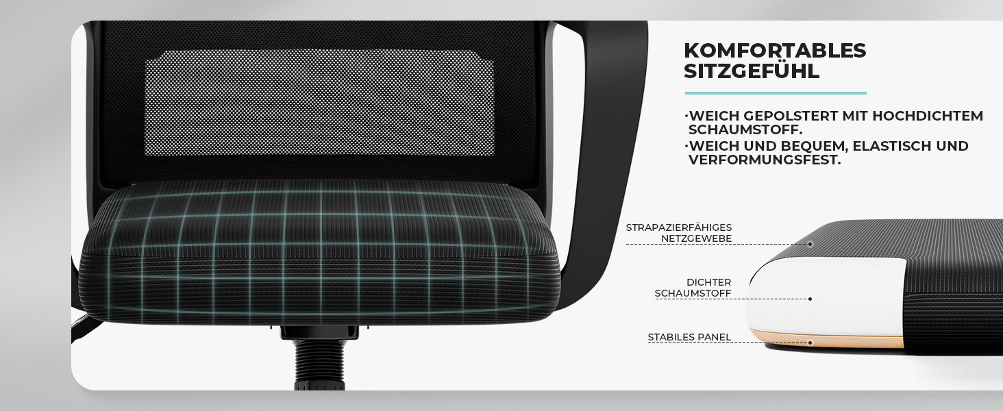 Офісне крісло Sukida, ергономічне, з підлокітниками, чорне