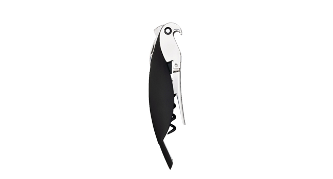 Alessi Parrot Sommelier Corkscrew - Aluminum & PC, Black - 12x8x30cm