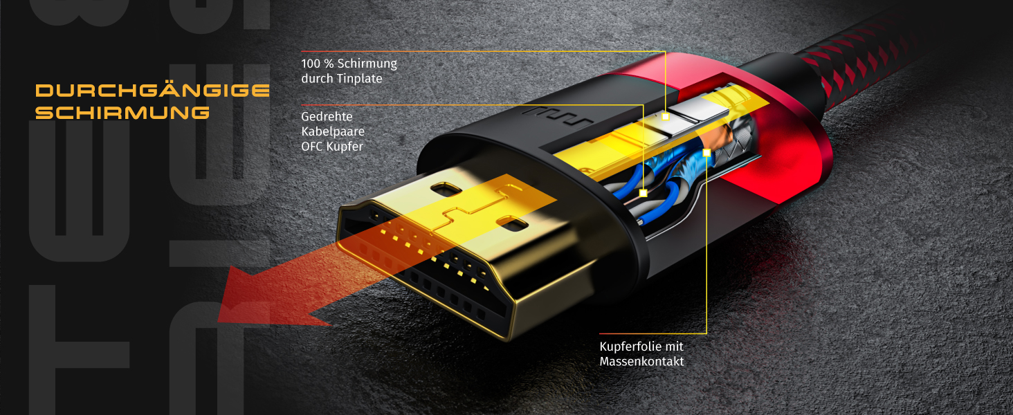 HDMI кабель 2.1/2.0 8K/4K - 5 метрів - 8K@60Hz/120Hz, 4K@240Hz, 48 Gbit/s, 3D, Ethernet, для TV, Blu-ray, PS5, Xbox Series X, Switch, чорний