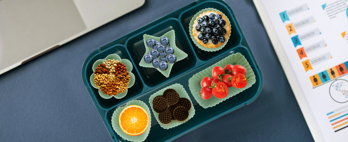 24 Силіконові Формочки для Маффінів, 6 Типів, Багаторазові, Антипригарні, для Випікання, Сумісно з Посудомийною Машиною (4 кольори)