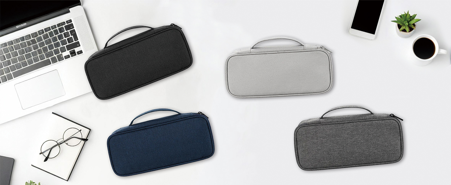 Органайзер для електроніки Arae Elektronik Organizer Tasche Kabel Tech Pouch - міцний чохол для зберігання кабелів та гаджетів з вологозахистом, легкий, для подорожей та повсякденного використання, чорний, великий (L)