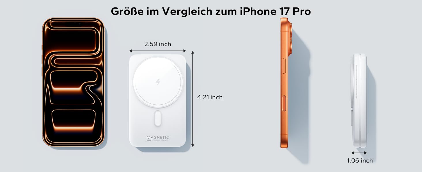 Зарядна станція 3-в-1 KPON для Apple Watch та iPhone з MagSafe, 20W, біла - Швидка зарядка для iPhone 17-12, Apple Watch 11-2, AirPods, портативна для подорожей та офісу