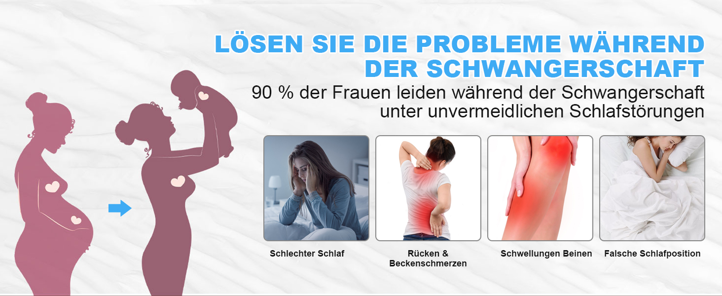 Тілоподушка SHANNA для сну на боці, U-подібна, вагітним, знімний чохол, 70 x 145 см (Сірий смугастий)