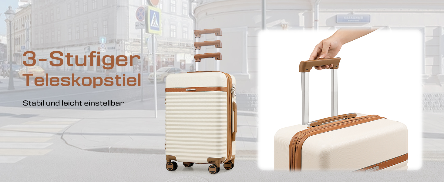 Набір валіз Joyway 5шт з ABS пластику, розширюваний, з TSA-замком. Включає: валізу-тролі, 1 велику сумку та 1 косметичку. Білий набір валіз