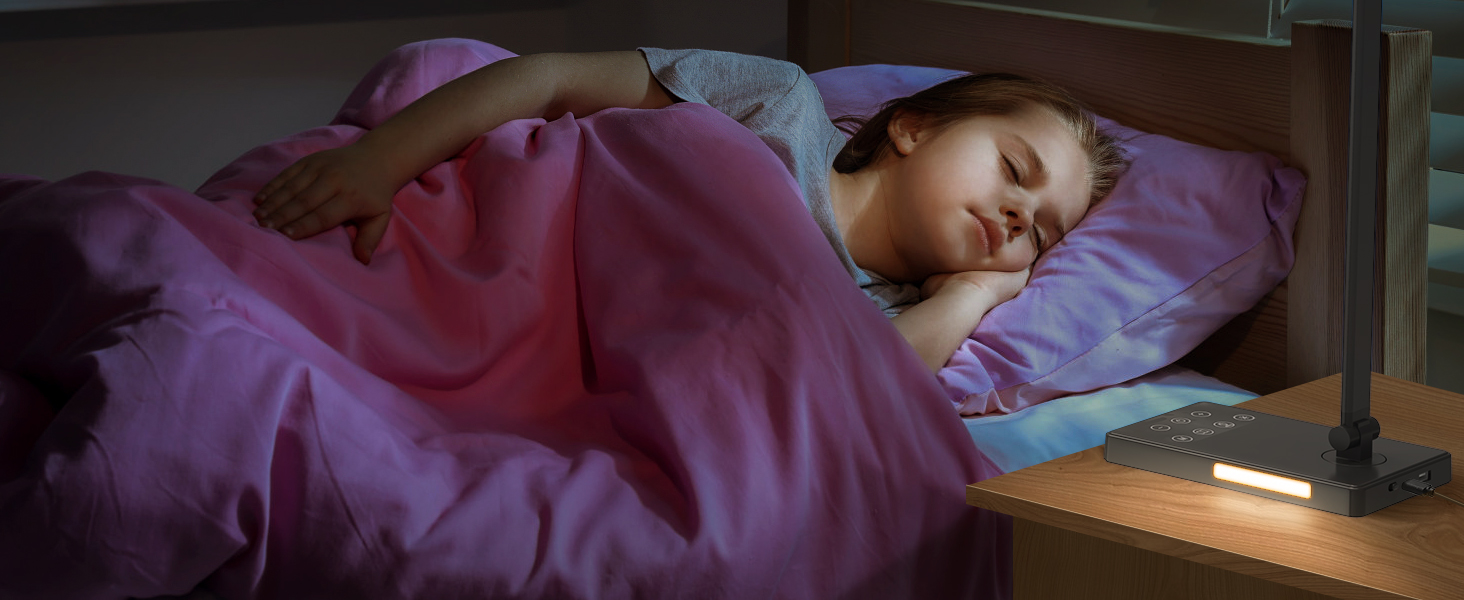 iVict LED лампа для столу з регульованими Swing Arms, 5 режимів, сенсорне керування, таймер, USB-порт, пам'ять, для дітей, білий колір